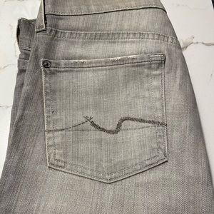 Size 28, 7 for Mankind grey wash skinny jeans